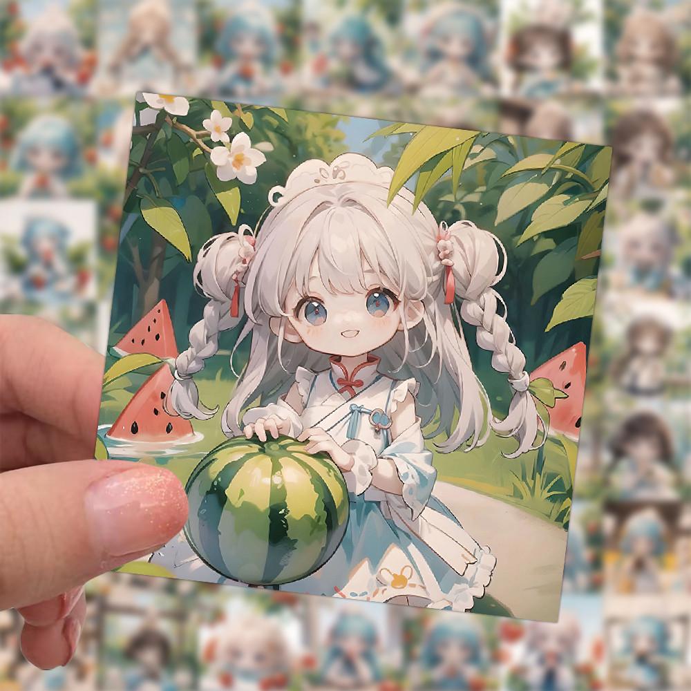 63PCS Fruit Girl Avatar Stickers - Cute Designs for Decorating Notebooks, Phones & DIY Crafts AnimeWorlds Store