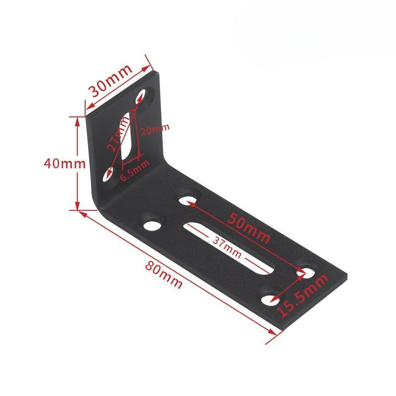 1Pc Adjustable L-Shape Corner Brace with Screws - Slotted Joint Right Angle Bracket for Furniture Wood Shelves Cabinet
