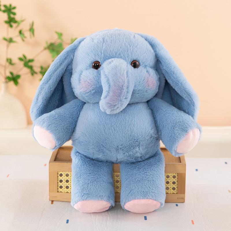 Cute Baby Elephant Plush Toy Soft Stuffed Elephant Cuddly Sleep Companion Pillow Comforting Plushies For Birthday Gift