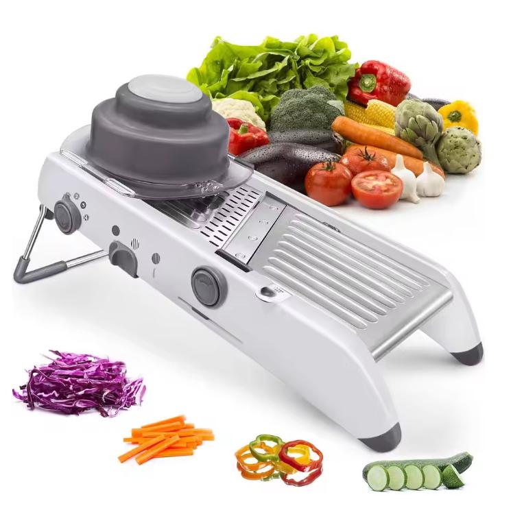 

2026 18 Types Adjustable Mandoline Slicer Stainless Steel Vegetable Julienner Grater Onion Potato Slicer Cutter KC0326