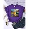 Van Gogh Works Sanskrit Printed Female Tops Breathable Casual T Shirts Fashion Short Sleeve Women Crewneck Street Tshirt