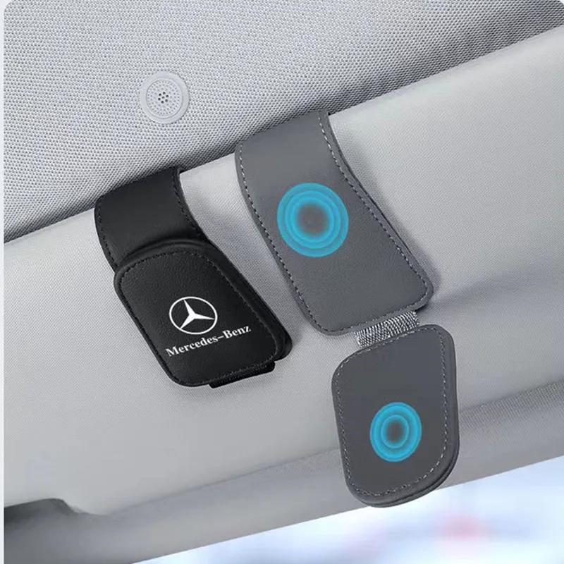 

GLC GLB Car Sun Visor Glasses Clip Ticket Card Storage Clamp For MERCEDES BENZ W203 W204 W205 W209 W210 W211 W212 W176 W166 W16