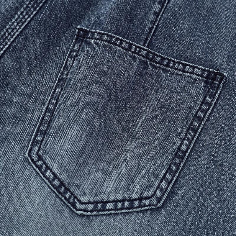 Pantaloncini Bermuda in Denim Larghi Pieghettati Estivi Freschi da Donna Semir Senrou