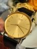 [USED] Mens Watch SEIKO Quartz Gold Dial Genuine Leather Belt Vintage Working Japan Store