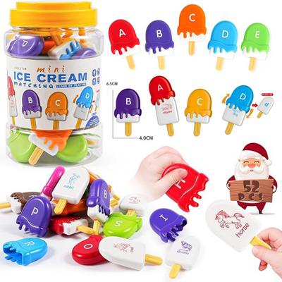 Ice Cream Alphabet Matching Toy Kids Uppercase Lowercase Letters Learning Toy Toddlers