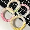 2 Stück Set Telefonkabel Scrunchies Spiralförmige Haargummis Farbverlauf Gummiband Elastisches Haarband Haarschmuck