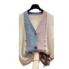 Female V-neck Knitted Vest Spring and Autumn Loose Outerwear Tank Top Sweater for Women