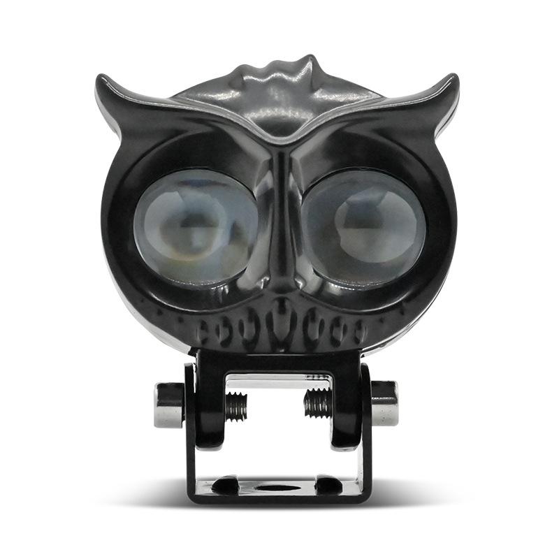 

LED Motorcycle Spotlight Binocular Owl Two-color Small Steel Cannon Electric Vehicle Headlight Modified LED Lights Waterproof