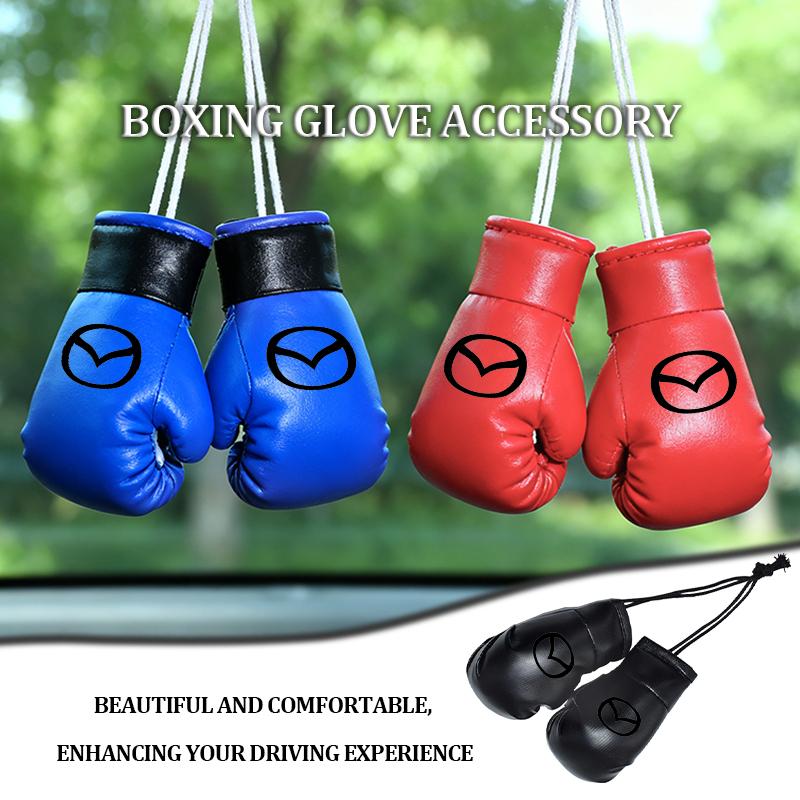 For Mazda Car Boxing Gloves Rearview Mirror Pendant Hanging Pendant Souvenir Accessories CX9 MX5 RX8 Axela Demio Atenza MS GJI