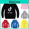 Kinder Tok Tik Buchstaben Pullover Langarm Kapuzenpullover Mode Oberteile Pullover