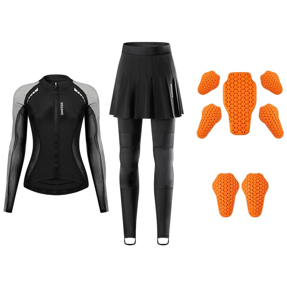 

WOSAWE Мотоцикл Мягкая Броня Одежда Для Езды Полная Защита Bady Безопасные Мотокросс Базовые Слои С Защитными Накладками L серый