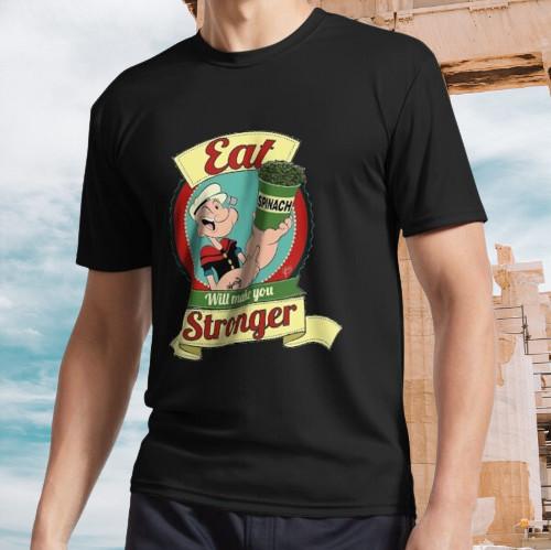 

Popeye spinach Logo Active T-Shirt Funny Size S to 5XL L