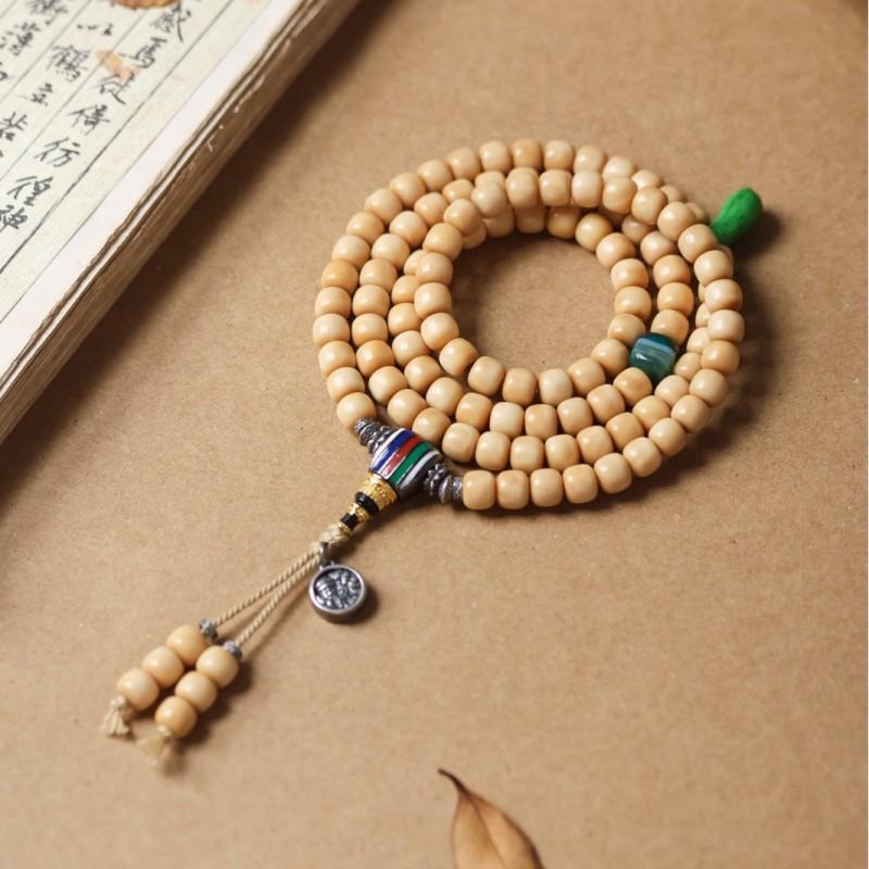 108 Beads Dragon Bone Bodhi Bracelet New Chinese Style Jewelry Men Women Handheld Car Hanging