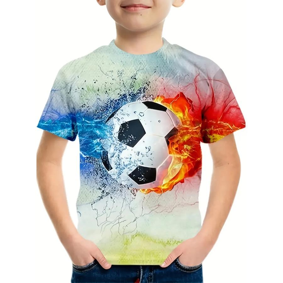 

Футболка для детей Футболка с принтом 3D Футболка для мальчиков Повседневные футболки с коротким рукавом Футболки для уличного футбола для девочек и мальчиков Спортивные футболки Chico Camiseta 11-12Y