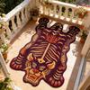 2D Flat Tiger Tiger Carpet Non Slip Creative Floor Mat Retro Area Rug  For Children