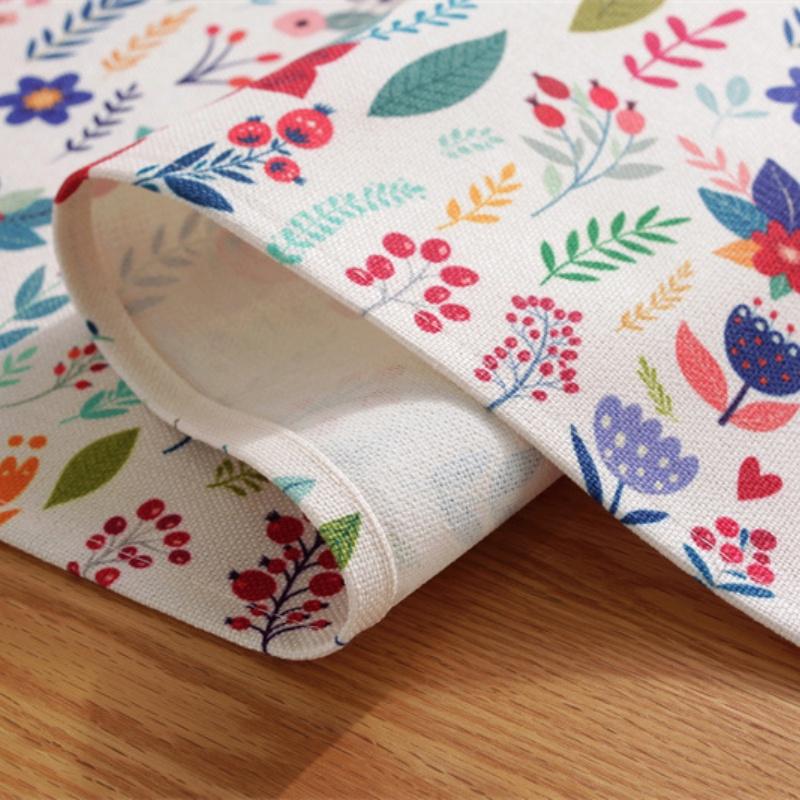 Moderní jednoduchý zahuštěný polyester bavlna Digitální tisk Velikonoční zvíře Spring Table Flag Bed Tail Flag ubrus