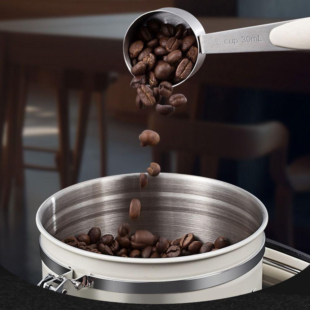 Stainless Steel Small Tablespoon 30ml Capacity Coffee Scoops Multi-functional Measuring Spoon Teas