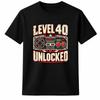 Level 40 Unlocked Shirt, 40Th Birthday Gamer Tee, Gaming Gift