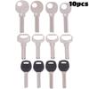 10Pcs Silver Color Metal Key Embryo Square Key Blank Fingerprint Lock Password Lock Electric Door Lock Blank