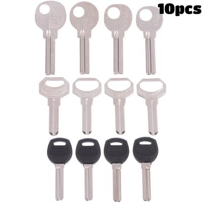 10 Pièces Couleur Argent Métal Ébauche de Clé Carrée Ébauche de Clé Serrure à Empreinte Digitale Serrure à Code Serrure de Porte Électrique Ébauche