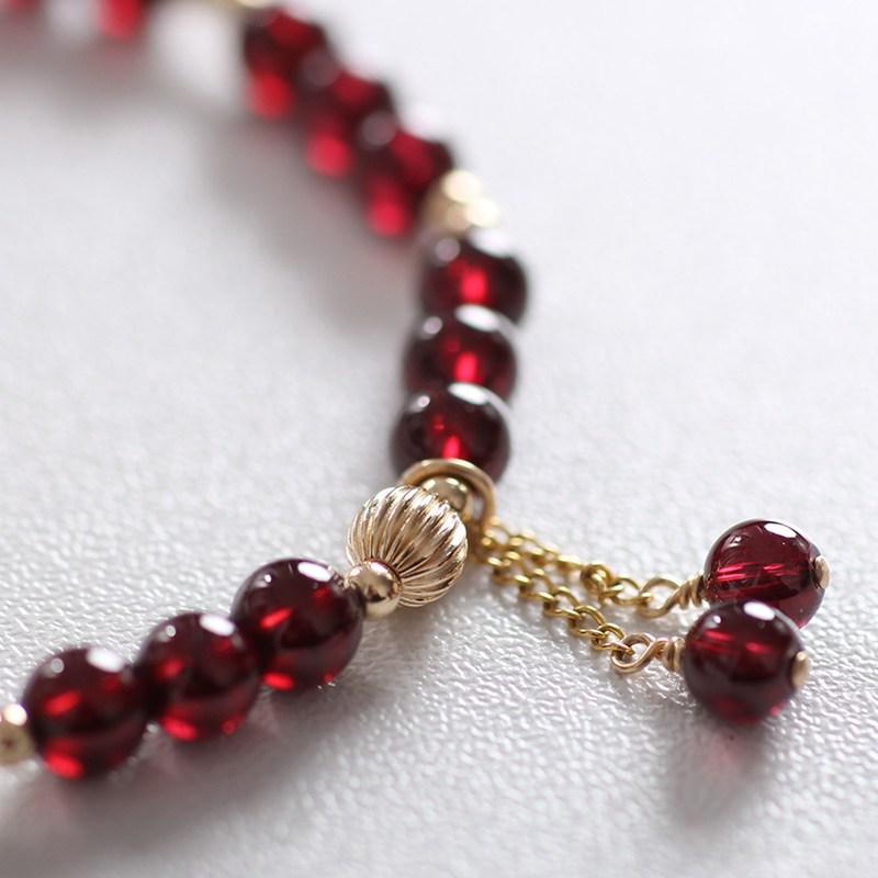 Crystal Garnet Bracelet Women's Niche Design Beaded Accessories