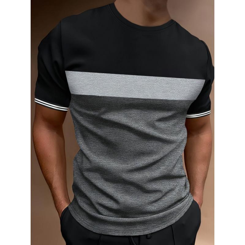 Summer European-American Men's Youth Fashion Sports Printed Loose Casual Short Sleeve T-Shirt