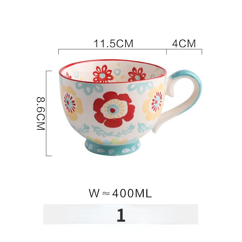 Retro Creative Large-capacity Mug Breakfast Mug Cereal Milk Mug Cute Girl Mug Ceramic Coffee Mug