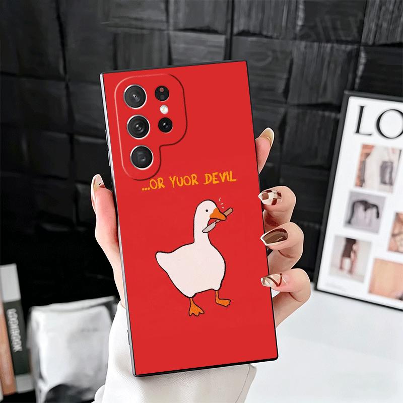 

Funny Cartoon Goose Game Soft Phone Case for Samsung Galaxy S26 S25 Edge S24 Ultra S23 Plus S22 S21 FE S20 Black Cover Back Shel Samsung S26 Ultra