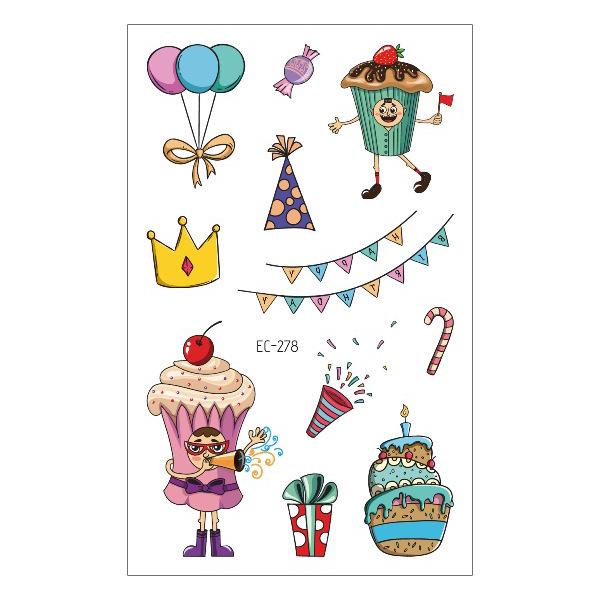 Children's Waterproof Princess Cartoon Tattoo Stickers for Birthday Parties