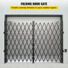 Double Folding Security Gate, 6-1/2' H X 12' W Folding Door Gate, Steel Accordion Security Gate, Flexible Expanding Security Gate, 360° Rolling