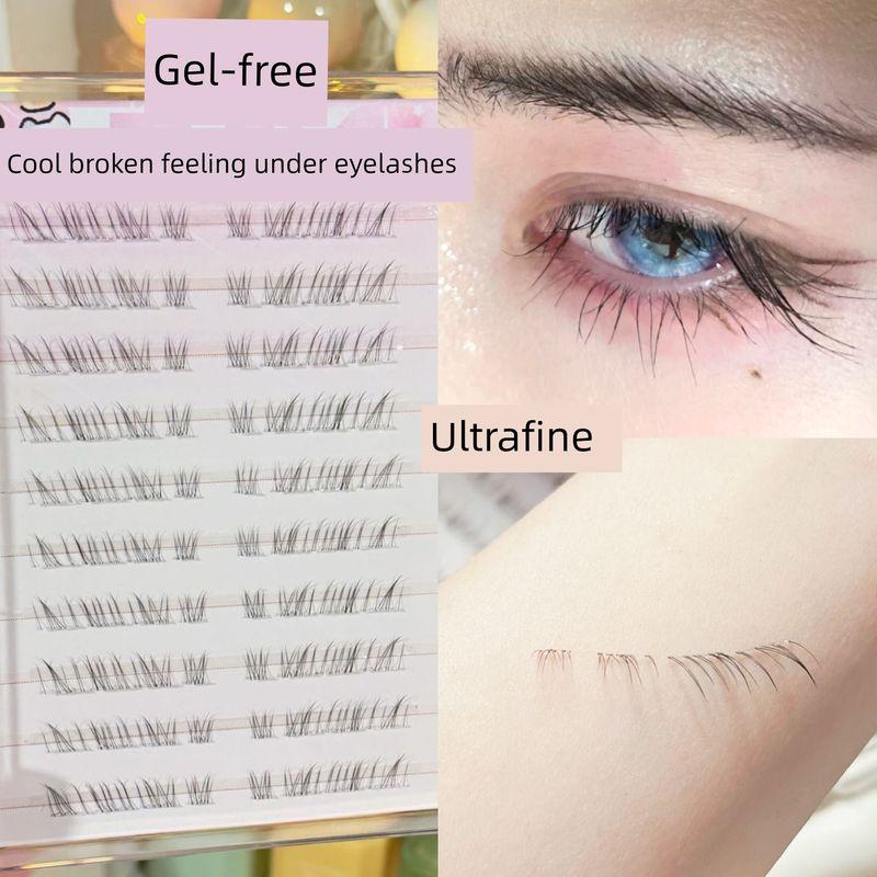 

New Chinese Style Glue-Free Lower Eyelashes Fake Eyelashes Female Natural Simulation I Am Still Sorry Mother Gave Birth to Eyelash 2025 New Arrival [Glue-Free] 10 Rows of Pity