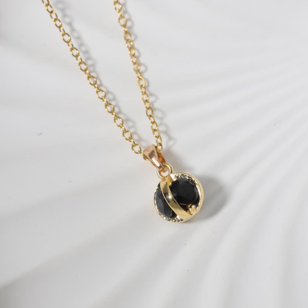 Simple Round Pendant Necklaces for Women Zirconia Necklace Wedding Party Jewelry Accessories