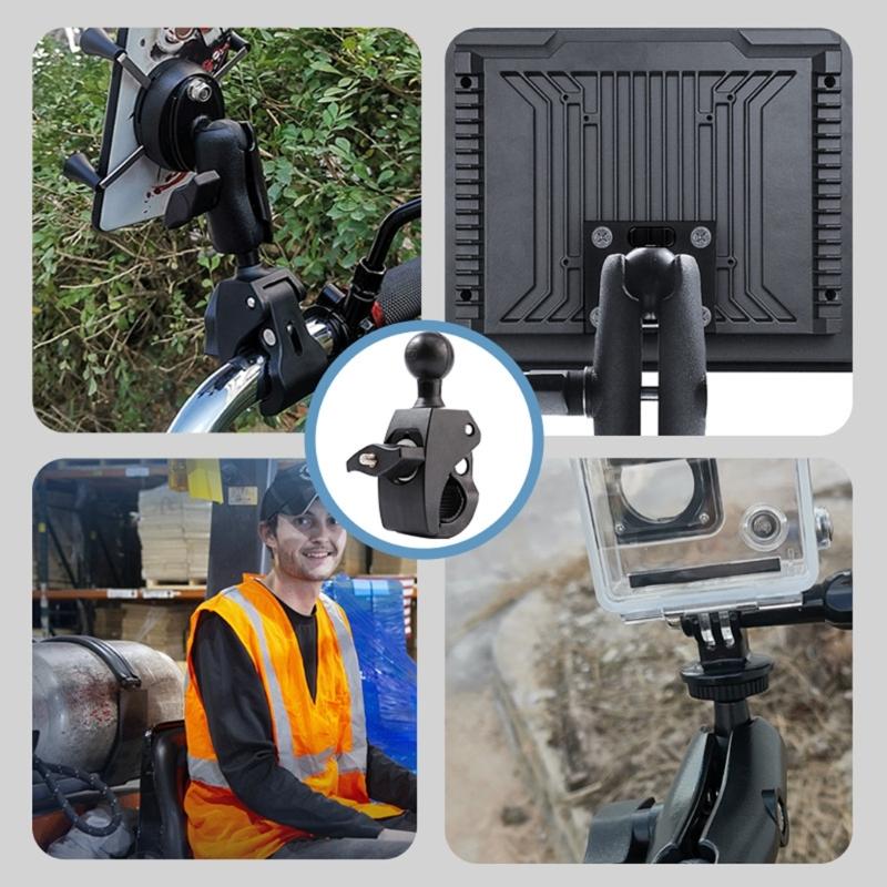 Aluminum Motorcycle Handlebar Camera Mount With 360 Degree Rotation Easy Installation For Action Camera Accessories