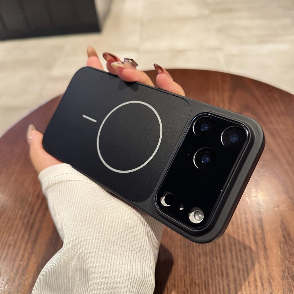 For iPhone 17 Pro Case Compatible with MagSafe Lens Protection Acrylic + TPU Matte Phone Cover