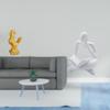 Chicken Figurine Feng Shui Decor Abstract Thinker Statue Sculpture for Tabletop Living Room Shelf