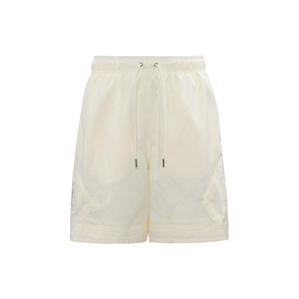 Jordan Solid Color Casual Drawstring Straight-Leg Shorts Men Bottoms Light-Ivory FN0770-110