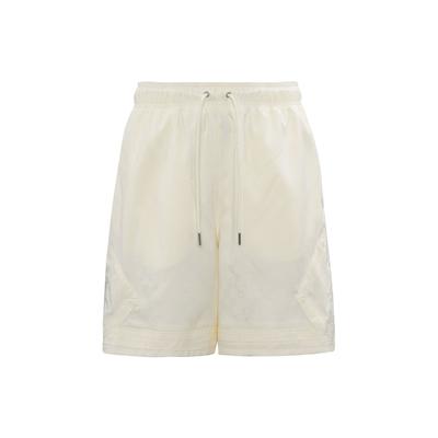 Shorts Casuais de Cor Sólida com Cordão de Ajuste Perna Reta Masculino Roupa Íntima Marfim Claro FN0770-110