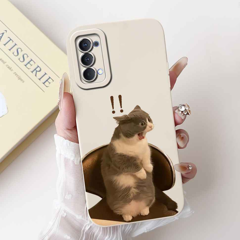 For Oppo Reno4 4G CPH2113 6.4" Case Cute Butterfly Rabbit Soft Silicone Back Cover For RENO 4 Reno4 4G Protective Cases Fundas