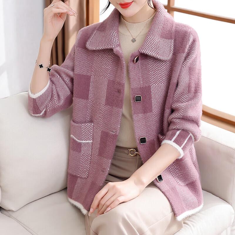 

Xuexi Women s Faux Mink Velvet Autumn Coat L
