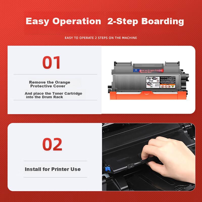Huiwei MFC-7360 Toner Cartridge, Compatible with Brother 7360 Toner Cartridge, Brother MFC-7360 Printer Drum, MFC7360 Ink Cartridge, 7360 Toner Powder