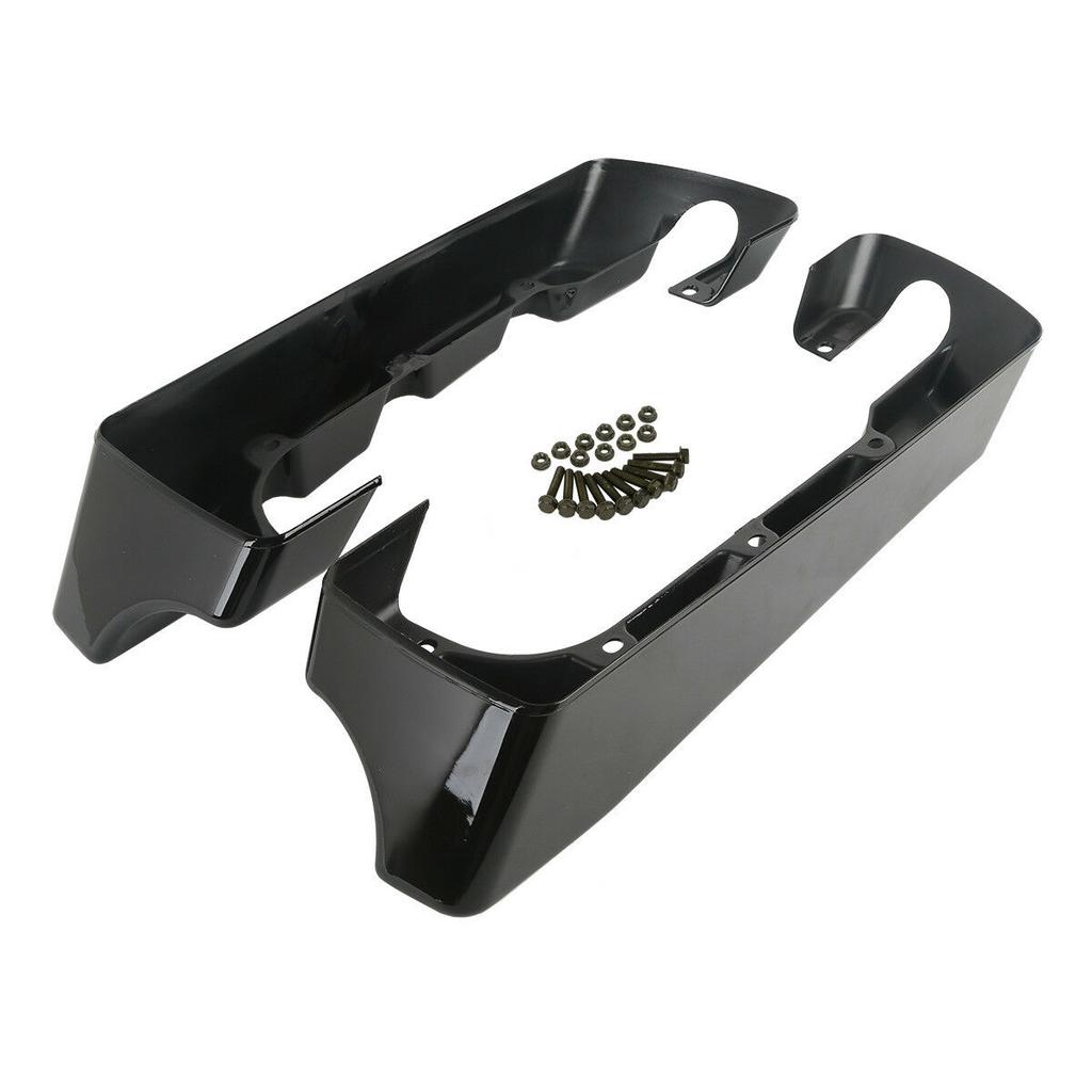 Motorcycle 4" Hard Stretched Saddle Bag Extensions For Harley Touring Road King 1994-2013 2014-2023