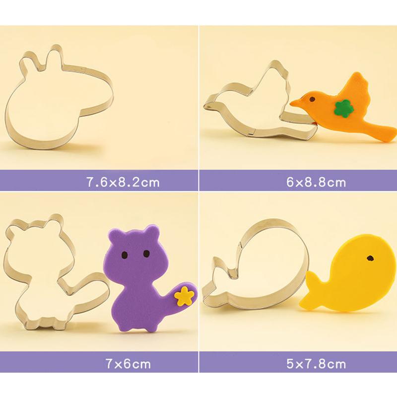 5/10Pcs Stainless Steel Cookie Cutter Diy Cake Biscuit Baking Mold Creative Kitchen Bakeware Cookie Tools Cake Decorating Moulds