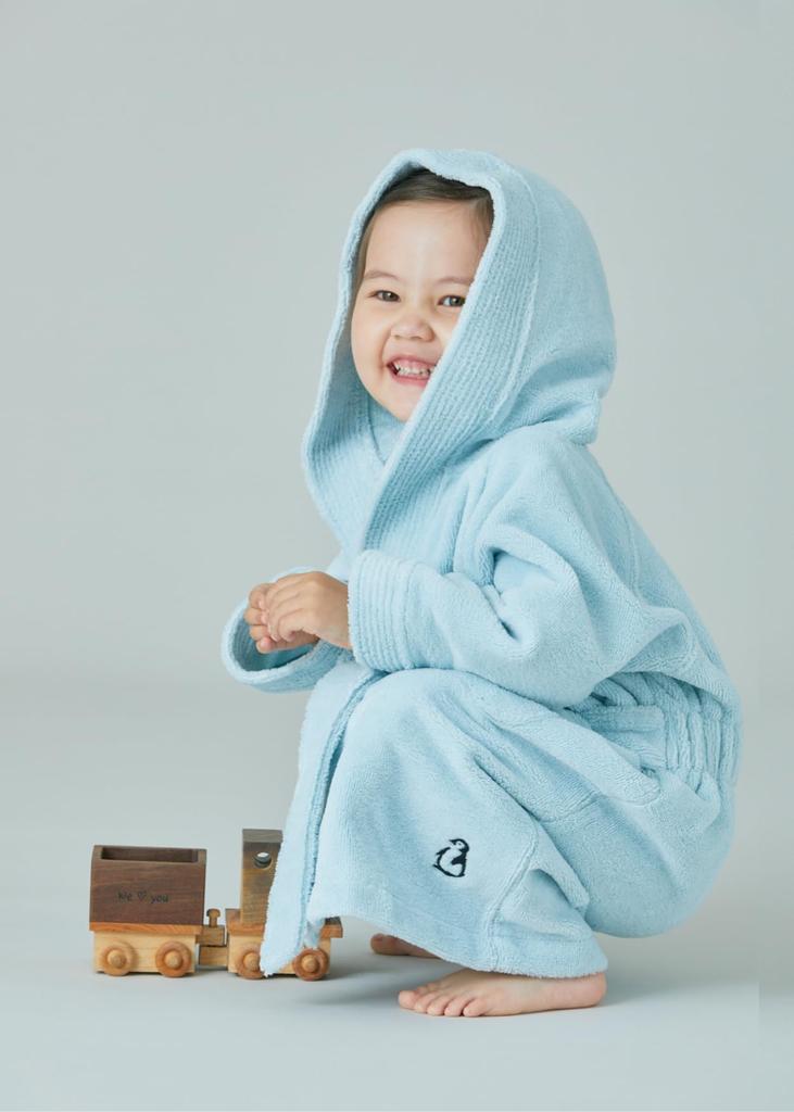 Konny Kids förebygger kyla efter bad för vattenåldrar 3 till 5 [Konny] Badrock, Eco-Tex-certifierad, bad, mjuk, absorberande, handduk, bad, pool, lek, med huva,