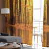 Autumn Sunset Forest Sheer Curtains for Kids Bedroom Living Room Voile Window Curtains Tulle Drapes