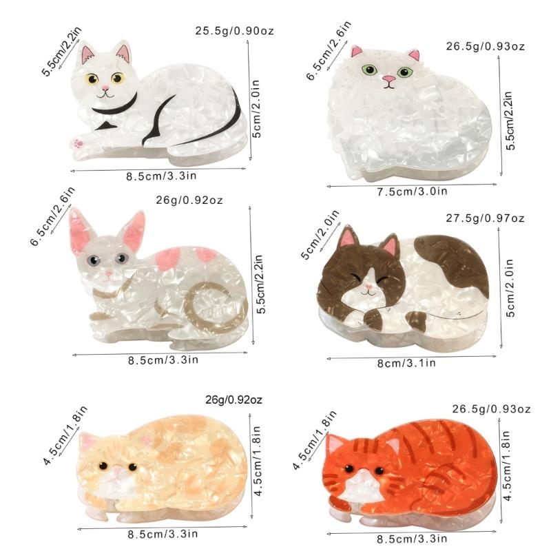 Cute Cat Hair Claw Clips Ponytail Top Clip Large Grab Clip Strong Hold for Women Thick Hair & Thin Hair Easy to Use