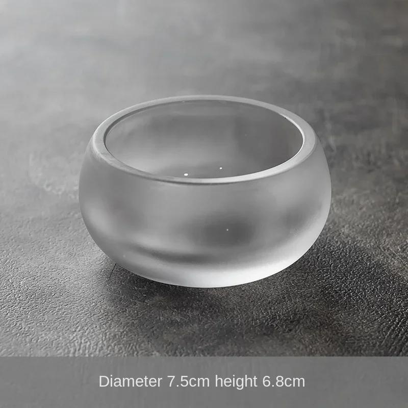 Japanese-Style Frozen Burning Glass Cup Crystal Glasses Master Cup Teacup Single Tea Cup Kung Fu Small Tea Bowl  200ml