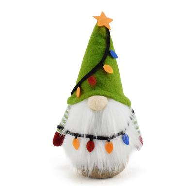 Christmas Faceless Gnome Decoration Doll Colorful Light Bar Green Doll Christmas Decoration Decorations Rudolph Doll Pendant 1PC