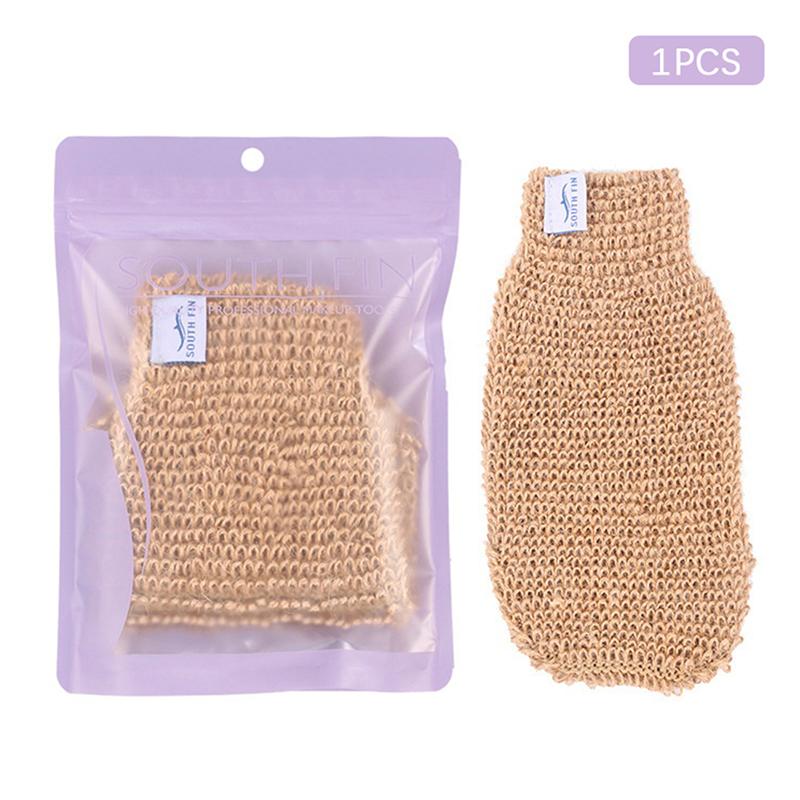Ramie Jute Bath Glove Towel Body Scrub Gloves Bath Shower Sauna Scrubber
