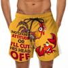Men Drawstring Special  Print Beer Festival Beach Casual Trouser Shorts Pant