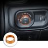 Headlight Switch Button Knob Trim Decor Ring for Dodge RAM 1500 2018- Orange